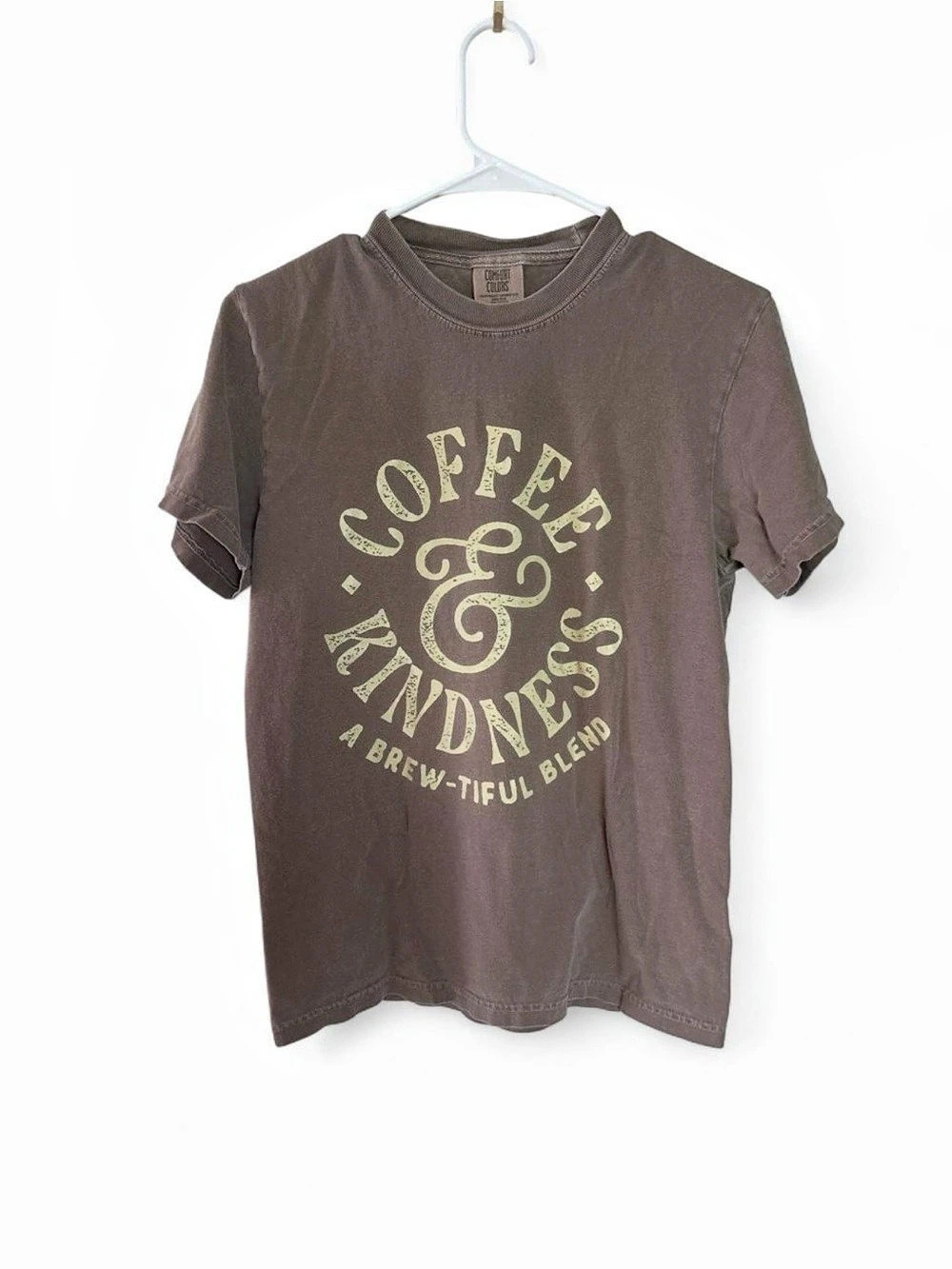 Comfort Colors 1717 Heavyweight Ring-Spun T-Shirt 1717 Graphic Tee Brown Small